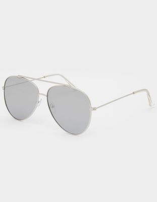 Metal Reflective Aviator Sunglasses