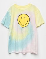 SMILEY Tie Dye Girls Oversized Tee