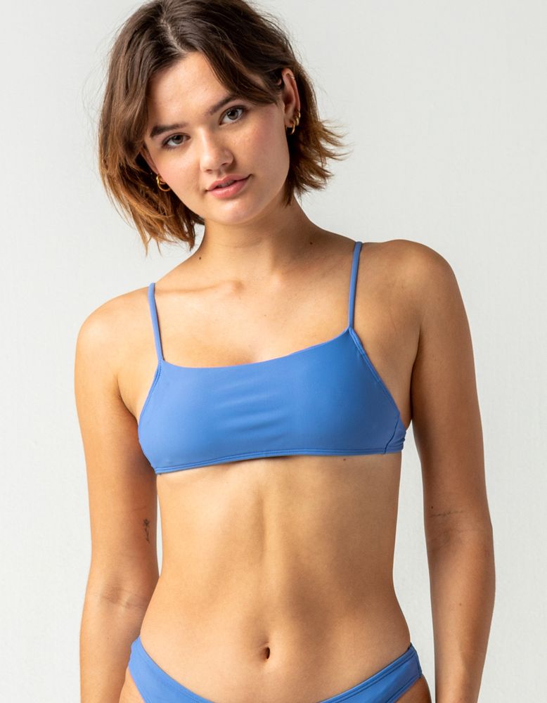 FULL TILT Square Neck Sky Blue Bralette Bikini Top