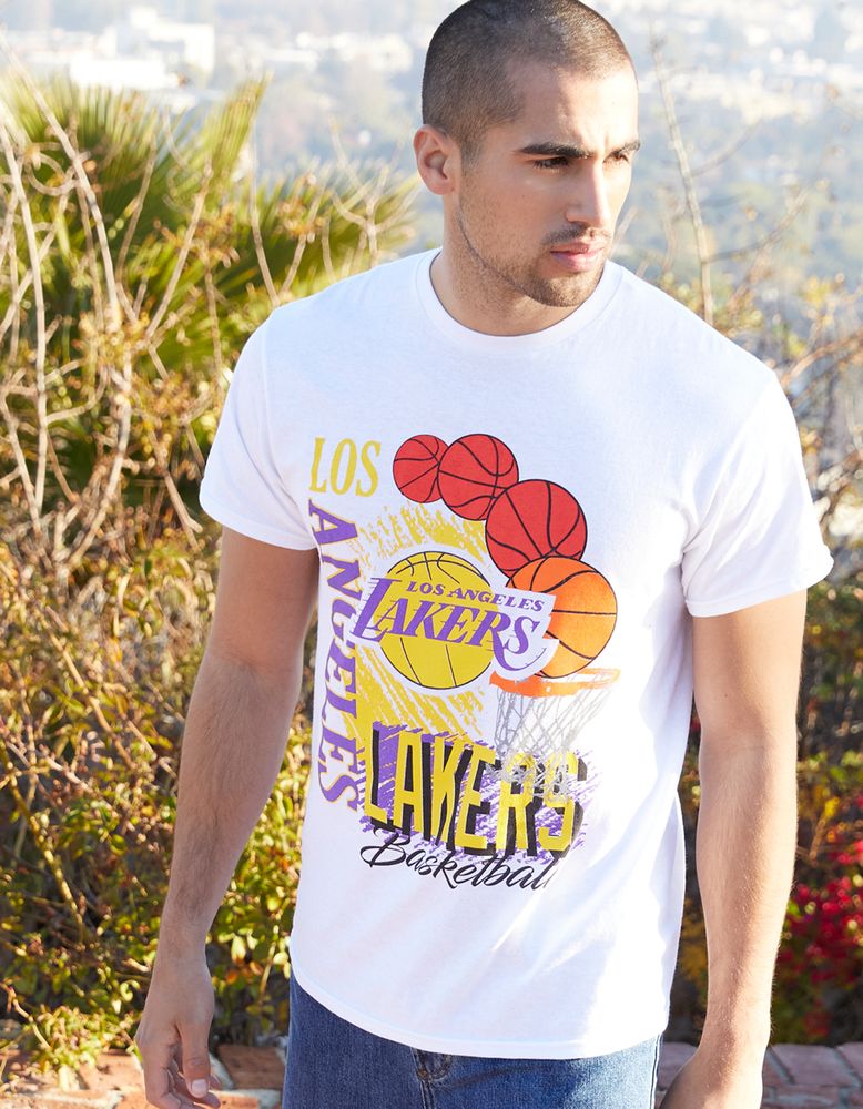 ULTRA GAME Swish Los Angeles Lakers White T-Shirt