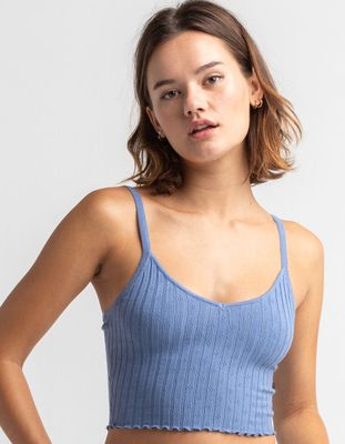 SKY AND SPARROW Pointelle Blue Cami