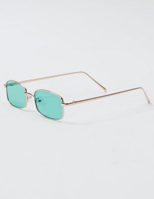 Breezy Green Square Sunglasses