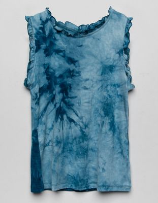 HAYDEN Tie Dye Ruffle Sleeve Girls Tank