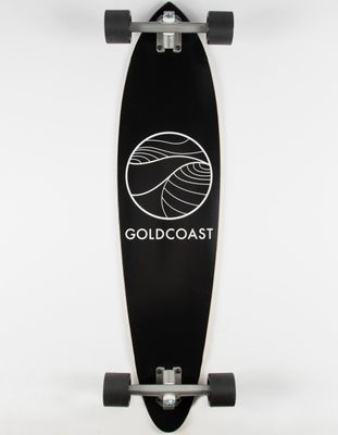 GOLDCOAST Classic Black Pintail 37.75" Longboard Skateboard