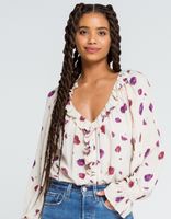 FREE PEOPLE Poppy Printed Bodysuit