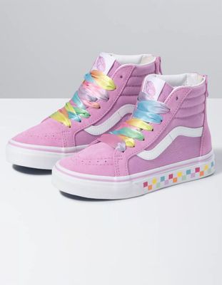VANS Rainbow Lace Sk8-Hi Zip Girls Shoes
