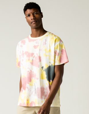 RSQ Oversized Tie Dye Rose T-Shirt