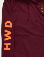 HALFWAY DEAD Logo Burgundy Hoodie