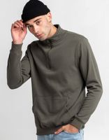 RSQ Olive 1/4 Zip Mock Neck Sweatshirt