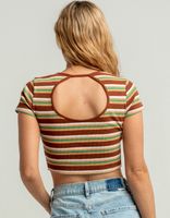 SKY AND SPARROW Retro Stripe Open Back Top