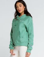 CHAMPION Reverse Weave Script Light Green Hoodie