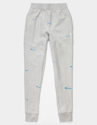 CHAMPION Spaced AOP Heather Gray Sweatpants