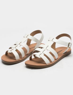 SODA Fisherman White Sandals