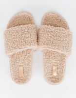 BAMBOO Teddy Faux Fur Slide Sandals