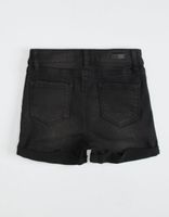 RSQ High Rise Cuff Girls Black Shorts