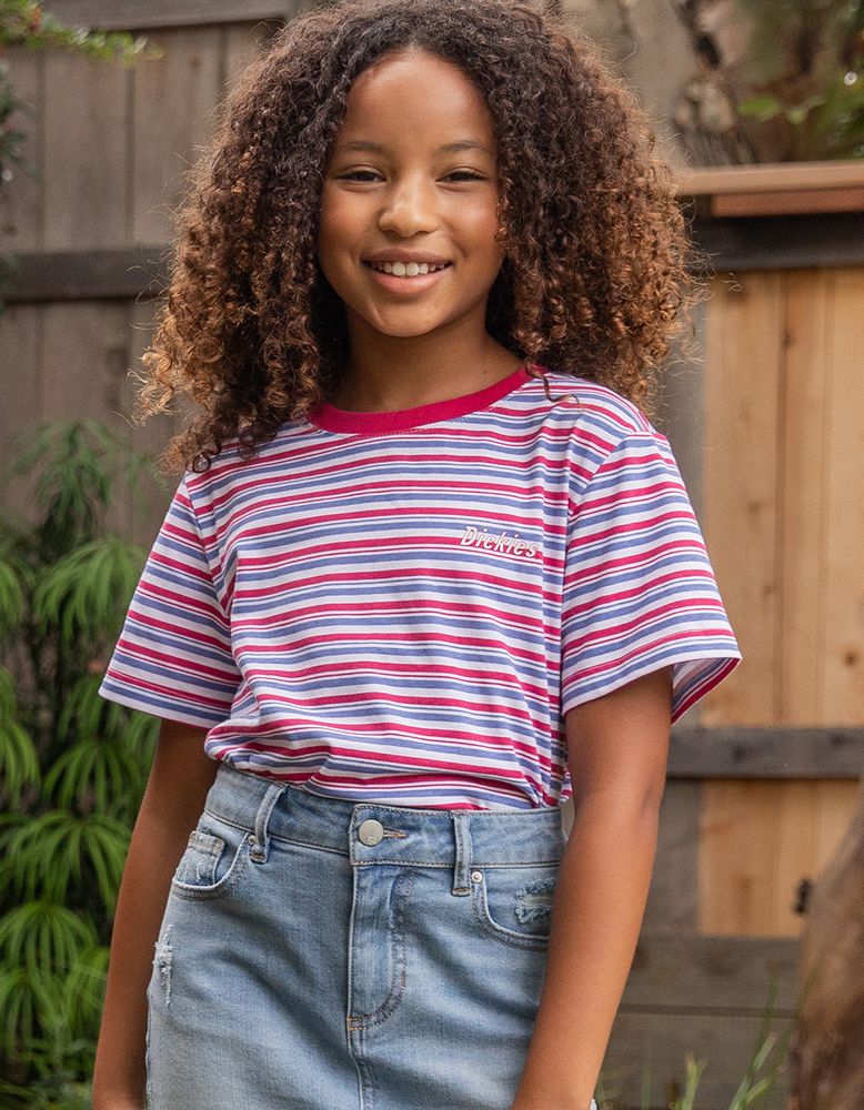 DICKIES Logo Stripe Girls Tee