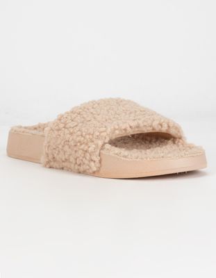 BAMBOO Teddy Faux Fur Slide Sandals