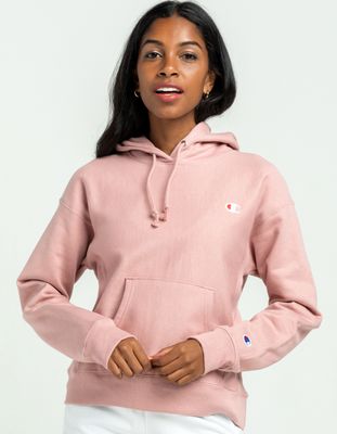 CHAMPION Reverse Weave Embroidered Pink Hoodie
