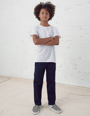 RSQ Slim Boys Washed Navy Chinos