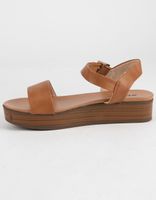 SODA Nebula Platform Tan Flatform Sandals