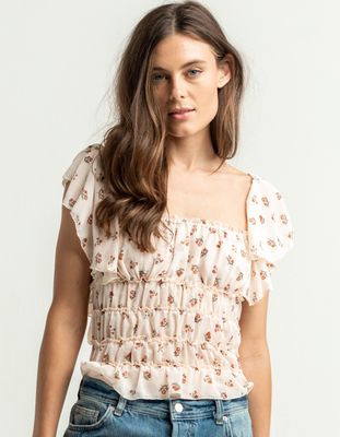 FREE PEOPLE Juliet Printed Bodysuit