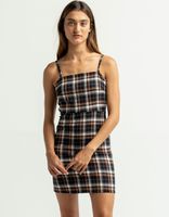 FULL TILT Plaid Open Back Slip Dress