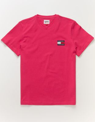 TOMMY JEANS Tommy Badge Hot Pink T-Shirt