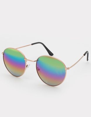 Round Rainbow Lens Sunglasses