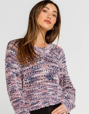 FULL CIRCLE TRENDS Slouchy Nubby V Neck Sweater