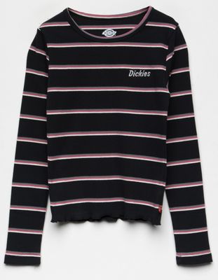 DICKIES Striped Crop Girls Tee