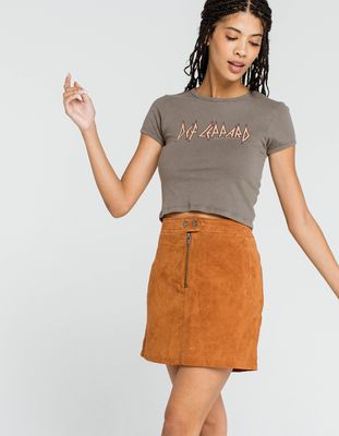 BLANK NYC Moon Child Suede Mini Skirt