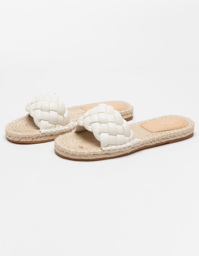 OASIS SOCIETY Woven Espadrille Slide Sandals