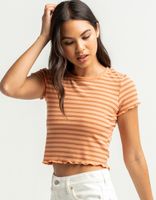 SKY AND SPARROW Stripe Crop Tee