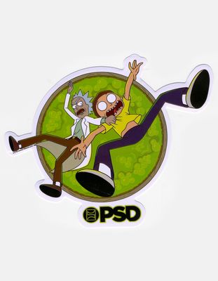 PSD Rick And Morty Falling Sticker