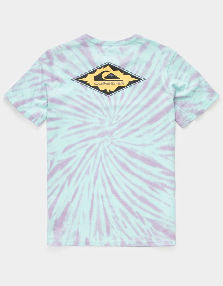 QUIKSILVER Draft Message Boys Blue Tie Dye T-Shirt