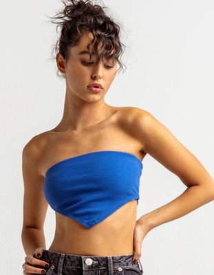 FULL TILT Solid Hanky Cobalt Tube Top