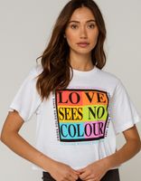 CROSS COLOURS Love Sees No Colour Crop Tee