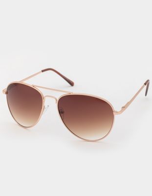 Gradient Brown Aviator Sunglasses