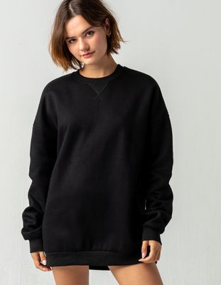 4TH & RECKLESS Natalia Black Sweatshirt Dress