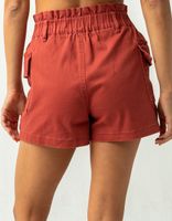 TINSELTOWN Paperbag Waist Shorts