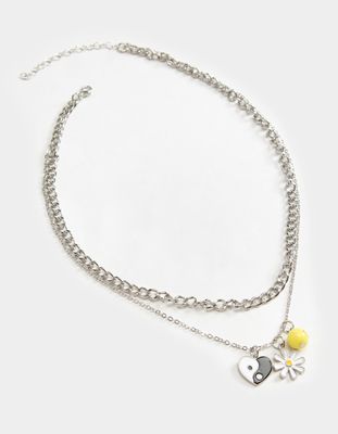 FULL TILT Layered Flower Yin Yang Necklace