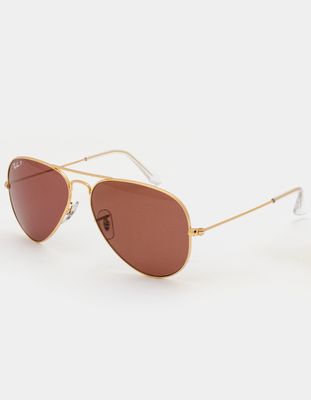 RAY-BAN Aviator Classic Gold & Violet Polarized Sunglasses