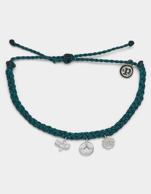 PURA VIDA Happy Camper Teal Blue Charm Bracelet