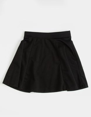 FULL CIRCLE Girls Black Flare Ponte Skirt