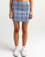 LOVE TREE Plaid Blue Mini Skirt