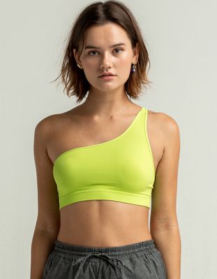 FULL TILT One Shoulder Lime Bralette