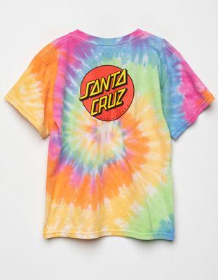 SANTA CRUZ Tie Dye Classic Dot Girls Tee