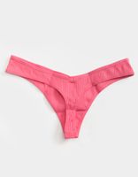 FULL TILT V Rib Hot Pink Thong
