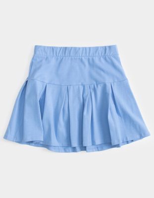 FULL TILT Solid Drop Pleat Girls Blue Tennis Skirt