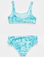 FULL TILT Square Neck Bralette Girls Aqua Bikini Set